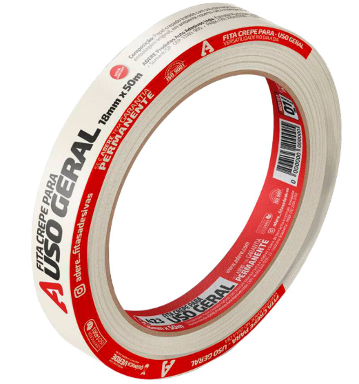 FITA CREPE USO GERAL ADERE TAMANHO:18MM X 50MM