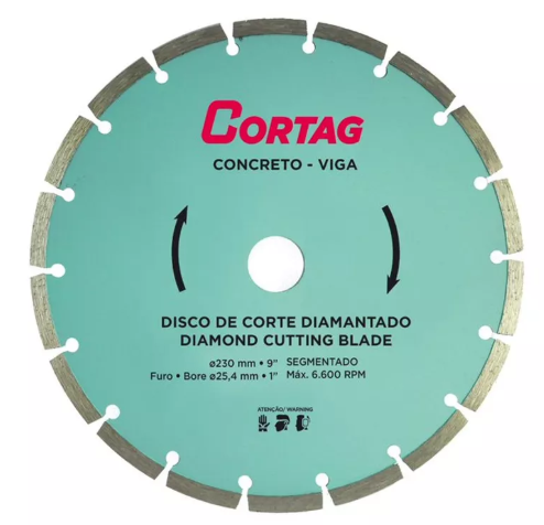 DISCO DIAMANTADO CONCRETO/VIGA 230 mm